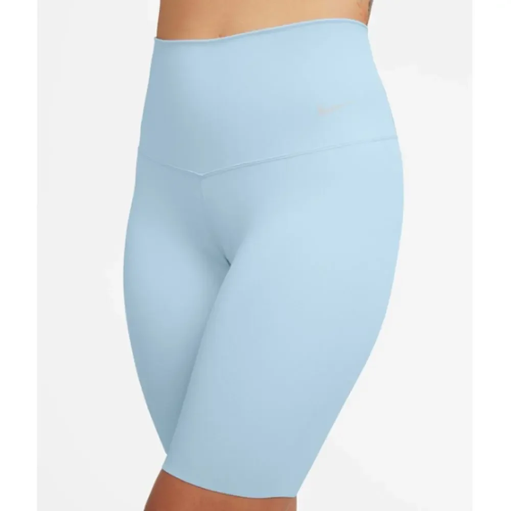 Nike Zenvy Women's Light Armoury Blue High-Waisted 20.5cm Biker Shorts Size XS